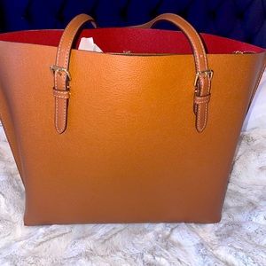 Mint condition Coach Bag Tote redwood brown leather handbag double face leather